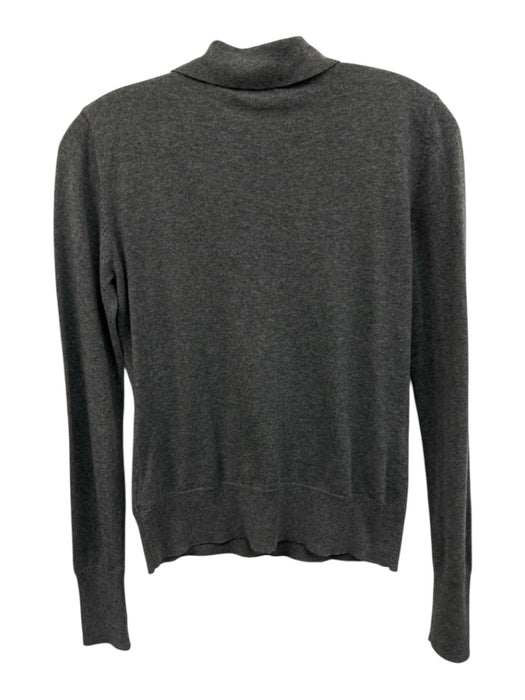 L'agence Size XS Dark Gray Cotton Blend Knit Long Sleeve 1/2 Button Sweater Dark Gray / XS