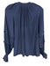 Ramy Brook Size XS Navy Blue Polyester Long Balloon Sleeve Bead Detail Top Navy Blue / XS