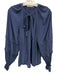 Ramy Brook Size XS Navy Blue Polyester Long Balloon Sleeve Bead Detail Top Navy Blue / XS