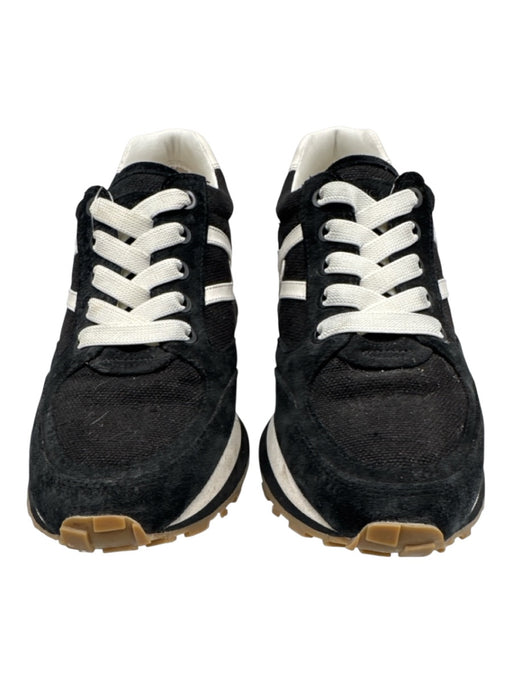 Veronica Beard Shoe Size 8 Black & White textile upper Suede Detail Sneakers Black & White / 8
