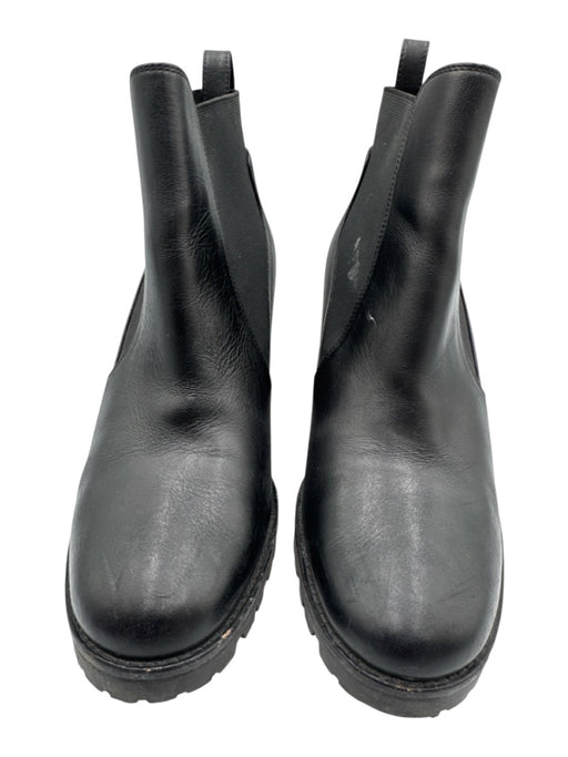 Christian Louboutin Shoe Size 37.5 Black Leather Upper Pull Tabs Lug sole Boots Black / 37.5