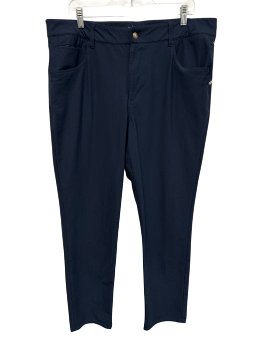 Johnnie O Size 38 Dark Blue Synthetic Solid Athletic Khakis Men's Pants Dark Blue / 38