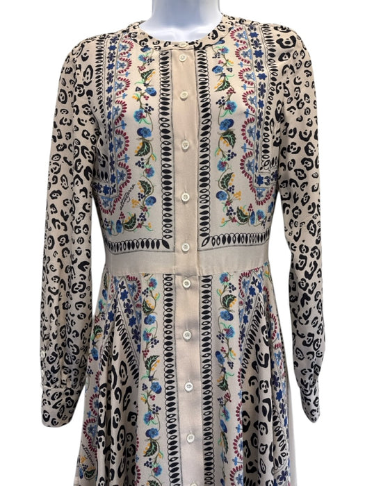 Altuzarra Size 36 Cream Beige & Multi Missing Fabric Tag Leopard Print Dress Cream Beige & Multi / 36