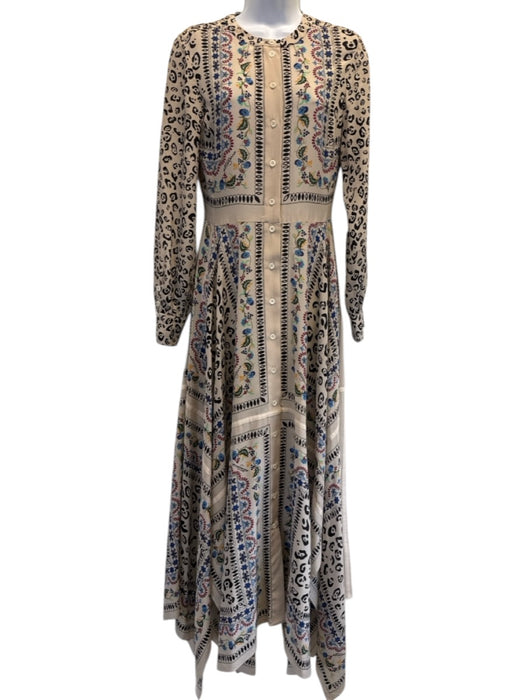 Altuzarra Size 36 Cream Beige & Multi Missing Fabric Tag Leopard Print Dress Cream Beige & Multi / 36
