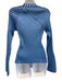 KZ_K STUDIO Size S Mixed Blues Polyester Ribbed Two Tone high neck Sweater Mixed Blues / S