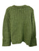 Rag & Bone Size S Green Wool Blend Ribbed Knit Cuffed Pullover Fuzzy Sweater Green / S