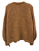 Sezane Size M Brown Alpaca Blend Ribbed Knit Button Front Balloon Sleeve Sweater Brown / M
