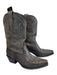 Tecovas Shoe Size 8 Dark Gray Leather Upper Lizard Embossed Cowboy Boots Dark Gray / 8