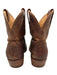 Tecovas Shoe Size 8 Brown Leather Upper Pull Tabs Round Almond Toe Cowboy Boots Brown / 8