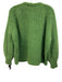 Sezane Size S Green Alpaca Blend Ribbed Knit Button Front Balloon Sleeve Sweater Green / S