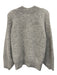 Sezane Size S Gray Baby Alpaca Blend Ribbed Knit Heathered Mock Neck Sweater Gray / S