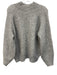Sezane Size S Gray Baby Alpaca Blend Ribbed Knit Heathered Mock Neck Sweater Gray / S