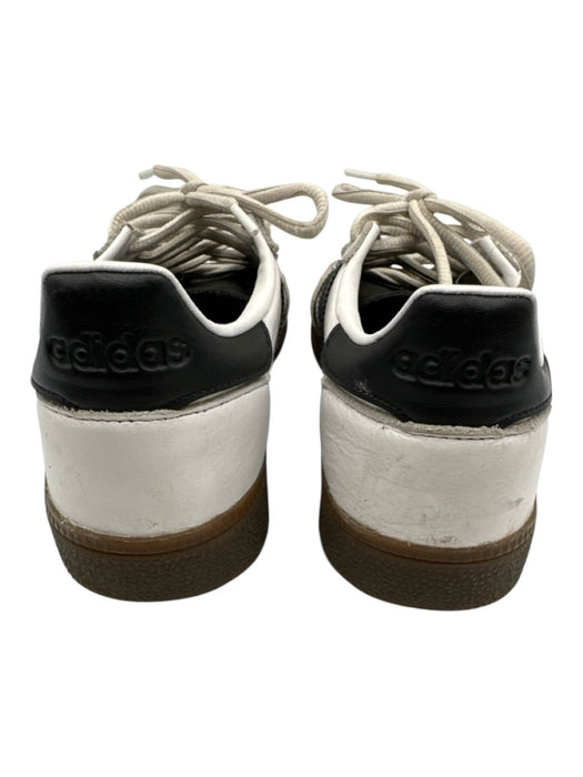 Adidas Shoe Size EST 8 White & Black Leather Upper T Toe Side Stripe Sneakers White & Black / EST 8