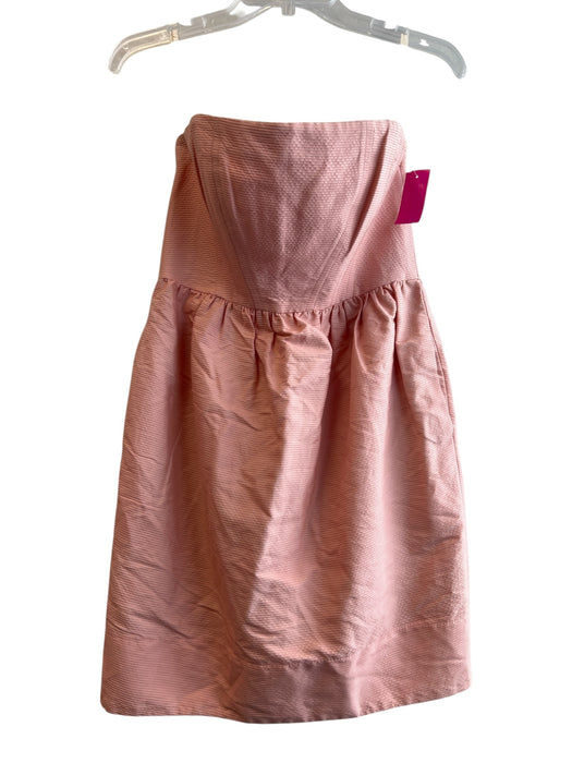Shoshanna Size 2 Pale Pink Cotton & Silk Strapless Textured Back Zip Dress Pale Pink / 2