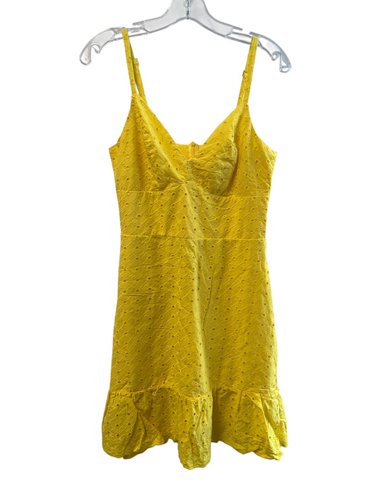 Marcia Mello Size M Yellow No Fabric Tag Eyelet Detail Adjustable straps Dress Yellow / M