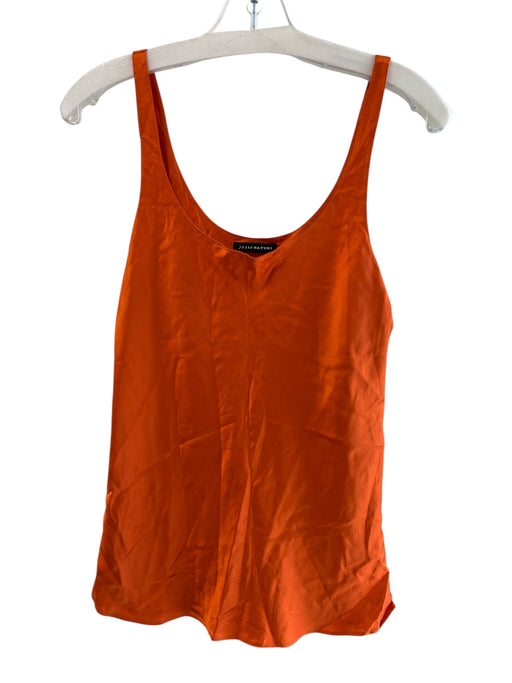 Josie Natori Size S Orange No Fabric Tag Satin Solid Sleeveless Tank Top Orange / S