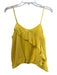 Alice & Olivia Size M Yellow 100% Silk Asymetric Ruffle Elastic Hem Top Yellow / M