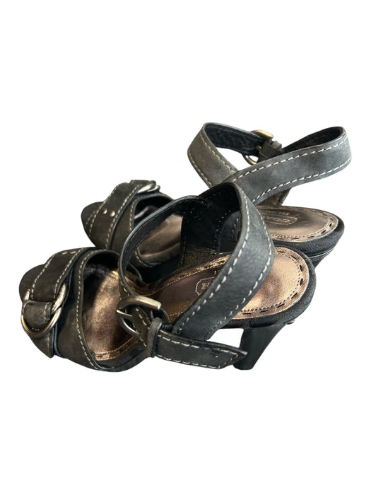 Coach Shoe Size 5.5 B Black Leather Pump Almond Toe Open Toe Shoes Black / 5.5 B