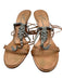 Giuseppe Zanotti Design Shoe Size 5.5 Orange Pink Leather Satin Open Toe Sandals Orange Pink / 5.5