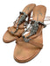 Giuseppe Zanotti Design Shoe Size 5.5 Orange Pink Leather Satin Open Toe Sandals Orange Pink / 5.5