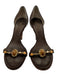 Giuseppe Zanotti Design Shoe Size 35 Brown Leather Suede Stilletto Sandals Brown / 35