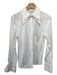 Anne Fontaine Size 3/M White Cotton Collared Button Up Long Sleeve Top White / 3/M