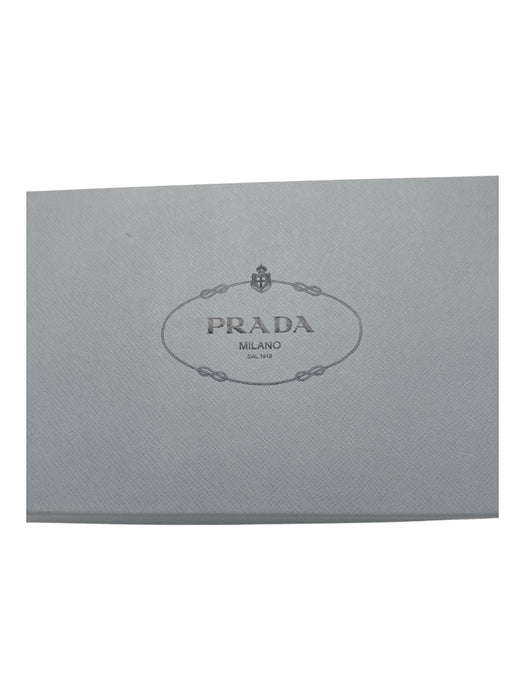 Prada Shoe Size 39 Black & Beige Leather Shearling Studs Wood Sole Mule Clogs Black & Beige / 39