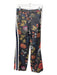 Mother Size S Gray, Blue, Orange Lyocell Elastic Waist Floral Side Stripes Pants Gray, Blue, Orange / S