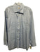 Peter Millar Size 16.5 Light Blue & White Cotton Plaid Men's Long Sleeve Shirt 16.5