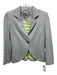 Proenza Schouler Size 6 Gray Cotton Blend Blazer 1 Button Shoulder Pads Jacket Gray / 6