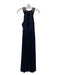 Rebecca Taylor Size 4 Navy Blue & Black Viscose Blend Maxi Rhinestone Dress Navy Blue & Black / 4