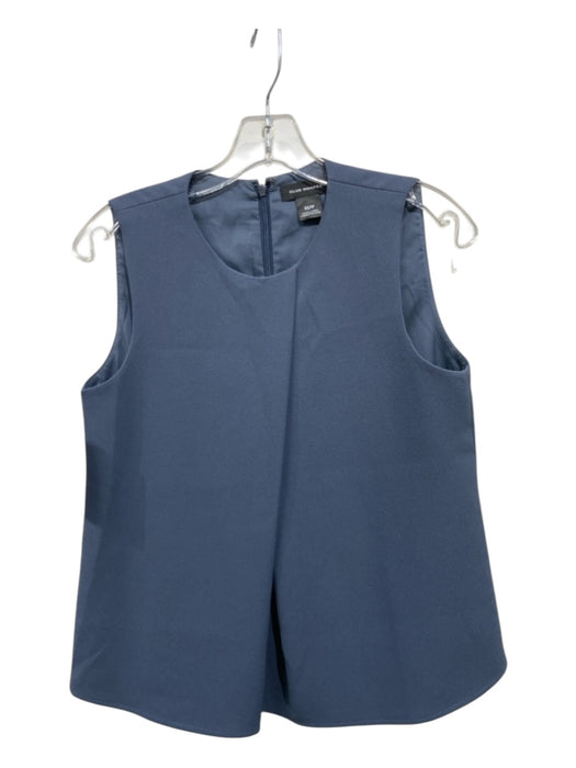 Club Monaco Size XS Slate Blue Polyester Sleeveless Back Zip Front Slit Top Slate Blue / XS