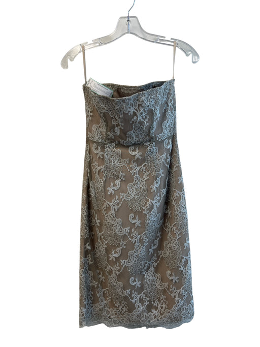 Maria Bianca Nero Size Medium Champagne & Gray No Fabric Tag Lace Overlay Dress Champagne & Gray / Medium