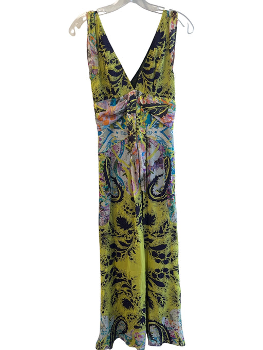 Etro Size 40 Multi Silk All Over Print V Neck & Back Back Zip Sleeveless Dress Multi / 40