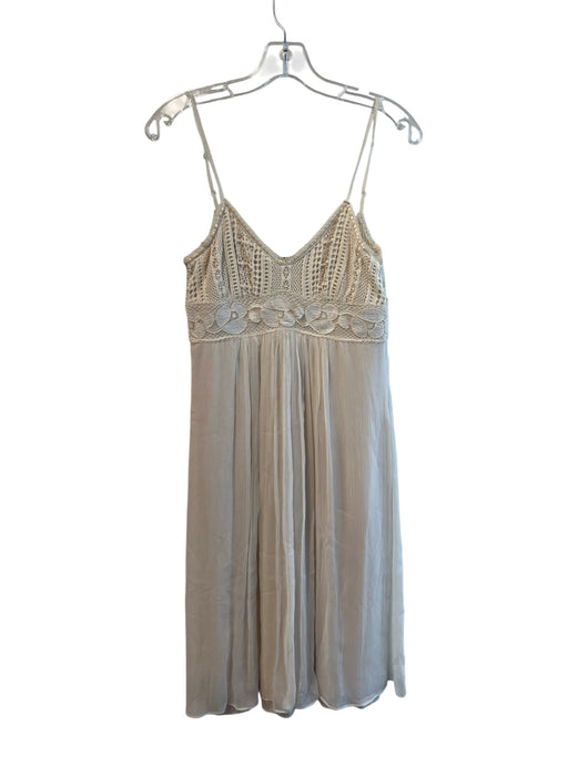 Maria Bianca Nero Size Small Off White No Fabric Tag Crochet Side Zip Dress Off White / Small