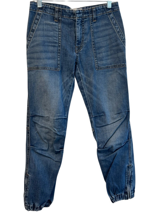 Nili Lotan Size 26 Med Dark Wash Cotton Blend 4 Pocket Zip Ankles Jeans Med Dark Wash / 26