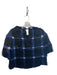 Marco de Vincenzo Size 2 Black & Navy Polyester Short Sleeve Fringe Top Black & Navy / 2
