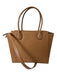 Michael Kors Tan Leather goldtone hardware Pebbled Satchel Bag Tan