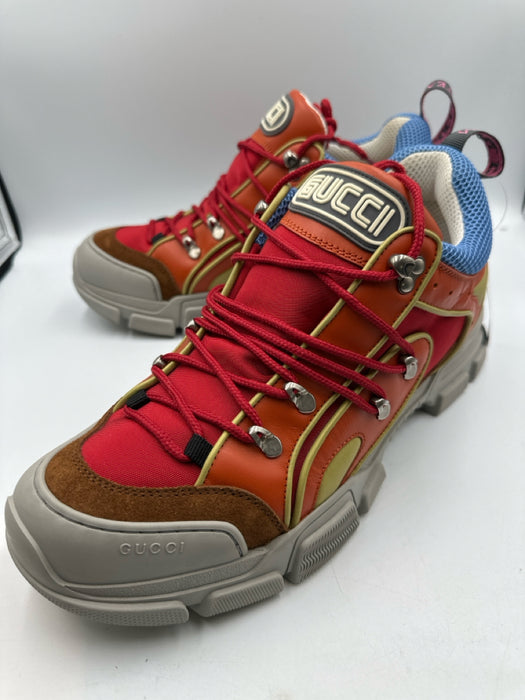 Gucci Shoe Size 12 Orange & Multi Synthetic Laces Men's Shoes