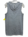 Matteau Size 4 White & Navy Blue Cotton Striped Sleeveless Keyhole Back Dress White & Navy Blue / 4