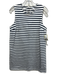 Matteau Size 4 White & Navy Blue Cotton Striped Sleeveless Keyhole Back Dress White & Navy Blue / 4