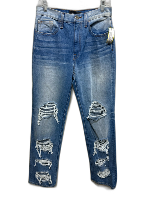 Brandon Maxwell Size 27 Medium light wash Cotton Denim Gradient Jeans Medium light wash / 27