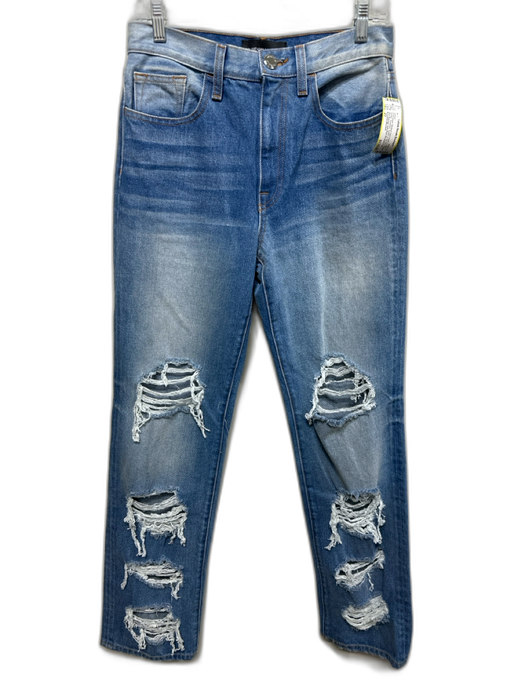 Brandon Maxwell Size 27 Medium light wash Cotton Denim Gradient Jeans Medium light wash / 27