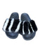 Givenchy Shoe Size 7.5 Black & White Rubber & Fur Stripe slides Sandals Black & White / 7.5