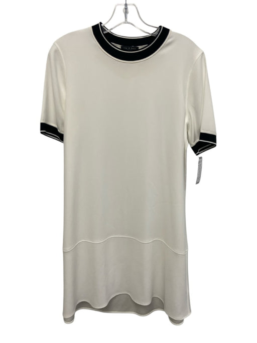 Rag & Bone Size S White Triacetate Blend Round Neck Short Sleeve Dress White / S