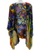 No Brand Blue & Multi No Fabric Tag Open Front Printed Shawl Blue & Multi / One Size