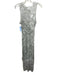 Monica Sarti Size M Gray & White Viscose Marble Print Sleeveless Dress Gray & White / M