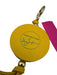 Ashley Longshore Blue & Yellow Sequin Detail Graphic Gold Tone Hardware Keychain Blue & Yellow