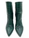 Paris Texas Shoe Size 39 Green Leather Croc Embossed Block Heel Booties Green / 39