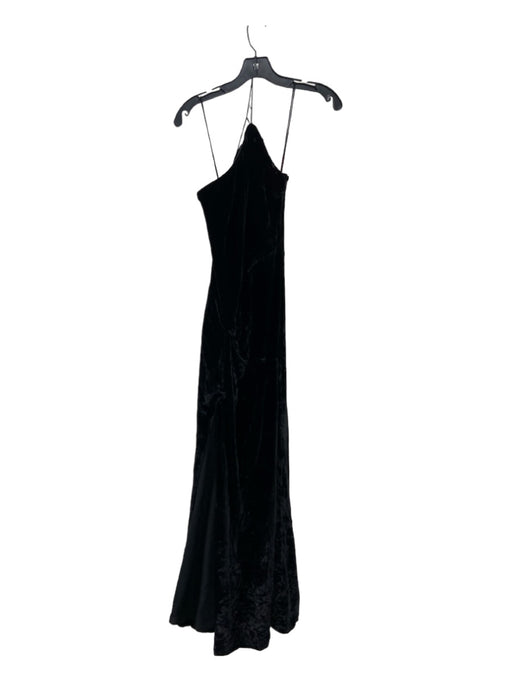 5a7 Cinq a Sept Size 2 Black Missing Fabric Velvet Slit Velvet Zip Dress Black / 2